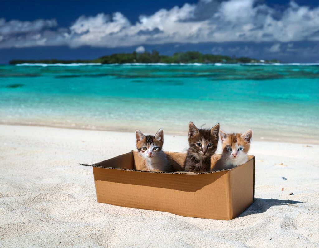 chatons abandonnés dans un carton